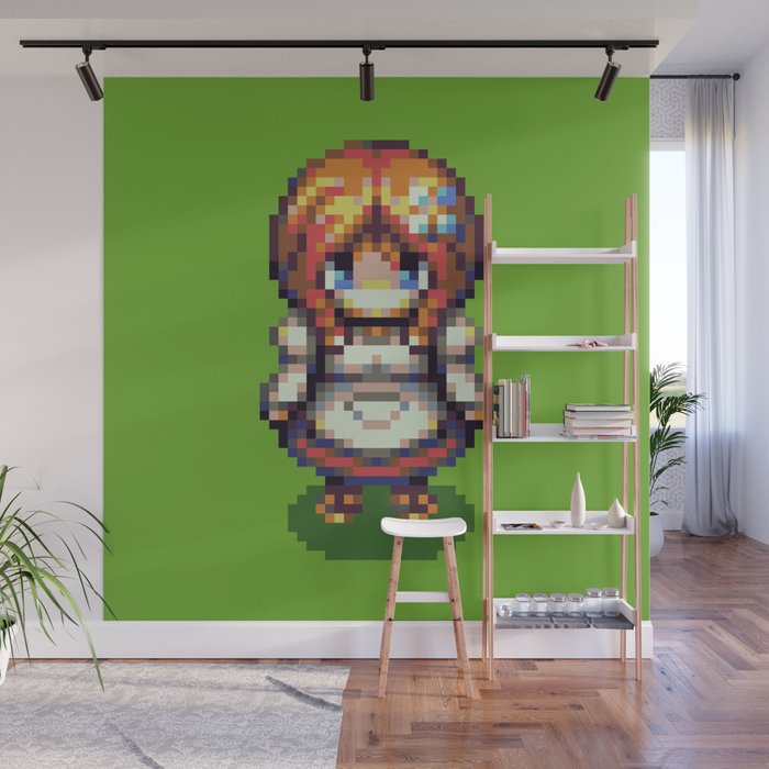 pixel art wall interactive redhead girl rpg char pixel art wall mural by davitmasia society6 pixel art wall interactive redhead girl rpg char pixel art wall mural by davitmasia society6